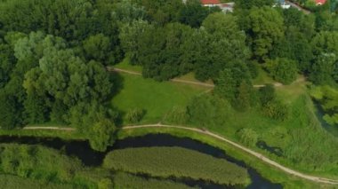 Ponds Ormanı Pruszkow Stawy Potulickich Hava Manzarası Polonya. Yüksek kalite 4k görüntü