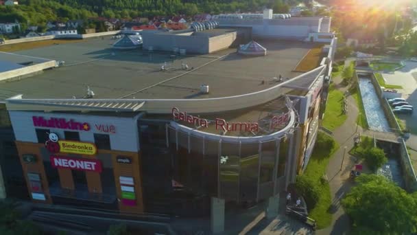 Alışveriş Merkezi Rumia Centrum Handlowe Galeria Havacılık Görünümü Polonya Yüksek — Stok video