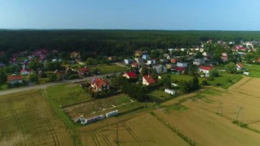 Güzel manzara Katy Rybackie Piekny Krajobraz Hava Görüntüsü Polonya. Yüksek kalite 4k görüntü