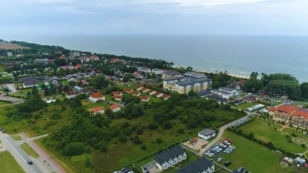 Güzel Manzara Sarbinowo Piekny Krajobraz Hava Manzarası Polonya Yüksek Kalite — Stok video