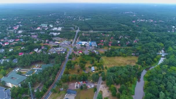 Beautiful Panorama Otwock Krajobraz Aerial View Poland High Quality Footage — Stock Video