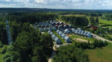 Güzel manzara Debki Piekny Krajobraz Hava Görüntüsü Polonya. Yüksek kalite 4k görüntü