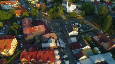 Centrum Rondo Rewal Hava Görüntüsü Polonya. Yüksek kalite 4k görüntü