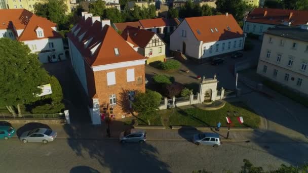 Kuria Metropolitalna Gniezno Kuria Aerial View Poland Wysokiej Jakości Materiał — Wideo stockowe