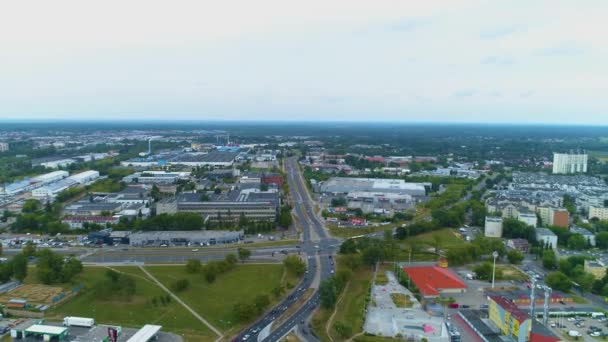 Beautiful Panorama Piaseczno Krajobraz Aerial View Poland Vysoce Kvalitní Záběry — Stock video