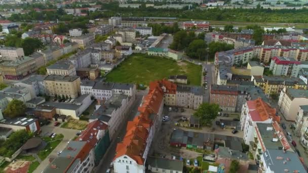 Beautiful Panorama Slupsk Krajobraz Aerial View Poland Vysoce Kvalitní Záběry — Stock video