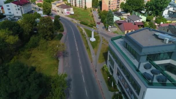 Military Street Siedlce Ulica Wojskowa Vista Aerea Polonia Filmati Alta — Video Stock