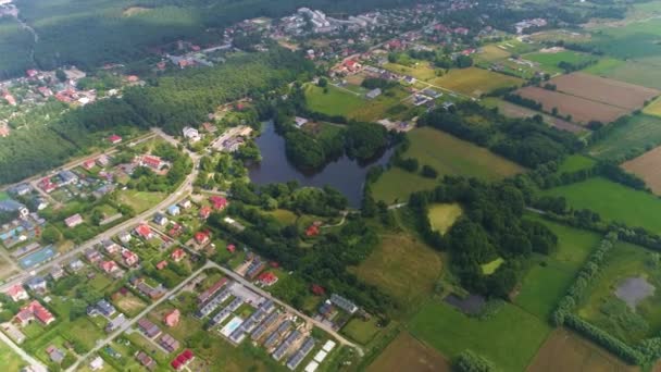 Gyönyörű Táj Jantar Piekny Krajobraz Aerial View Lengyelország Kiváló Minőségű — Stock videók