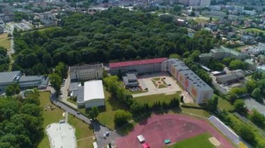 Fakülte Hayvan Bilimleri Siedlce Wydzial Nauk O Zwierzetach Hava Görünümü Polonya. Yüksek kalite 4k görüntü