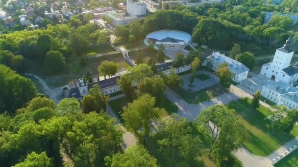 Palace Complex Biala Podlaska Zespol Palacowy Radziwillow Aerial View Πολωνία — Αρχείο Βίντεο