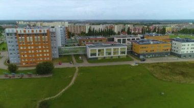 Koszalin Teknoloji Üniversitesi Politeknika Hava Görünümü Polonya. Yüksek kalite 4k görüntü
