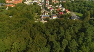 Güzel Manzara Ormanı Wejherowo Krajobraz Las Aerial View Polonya. Yüksek kalite 4k görüntü