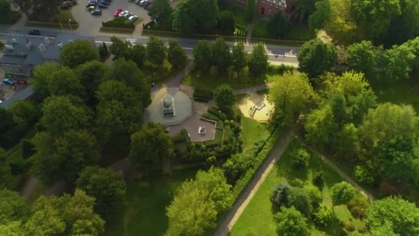 カシュビアン公園タンク Wejherowo Czolg Park Kaszubski Airal View Poland 高品質4K映像 — ストック動画