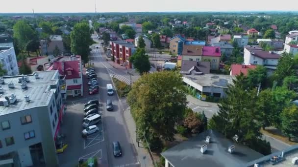 Lojas Downtown Otwock Sklepy Aerial View Poland Imagens Alta Qualidade — Vídeo de Stock