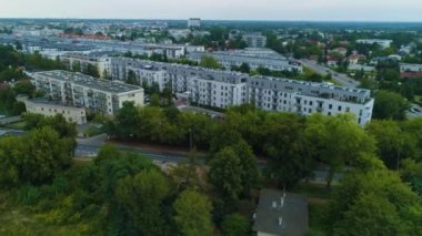 Güzel Apartmanlar, Piaseczno Apartmanı, Kuşatma Havadan Görünümü Polonya. Yüksek kalite 4k görüntü