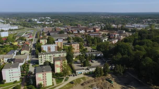 Güzel Peyzaj Konskie Apartmanı Krajobraz Bloki Hava Görünümü Polonya Yüksek — Stok video
