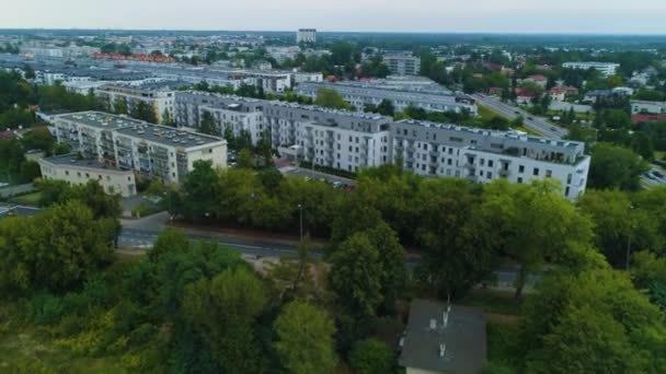 Beautiful Apartments Estate Piaseczno Apartamenty Osiedle Aerial View Polsko Vysoce — Stock video