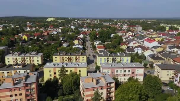 Bellissimo Paesaggio Appartamento Konskie Krajobraz Bloki Vista Aerea Polonia Filmati — Video Stock