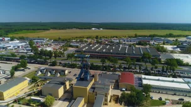 Área Industrial Lubin Obszar Przemyslowy Vista Aérea Polônia Imagens Alta — Vídeo de Stock