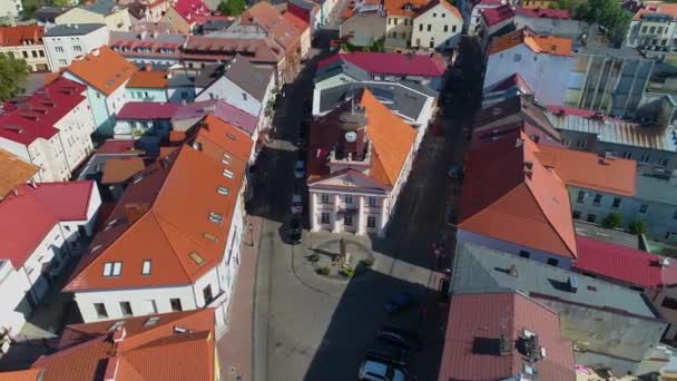 Council Centrum Konin Rada Miasta Aerial View Poland High Quality — Stock Video