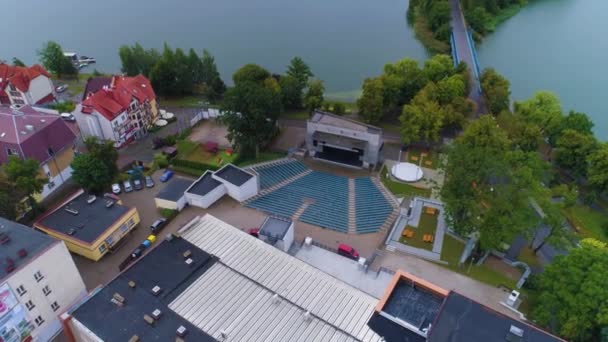 Anfiteatro Lago Elk Amfiteatr Nad Jeziorem Vista Aérea Polônia Imagens — Vídeo de Stock