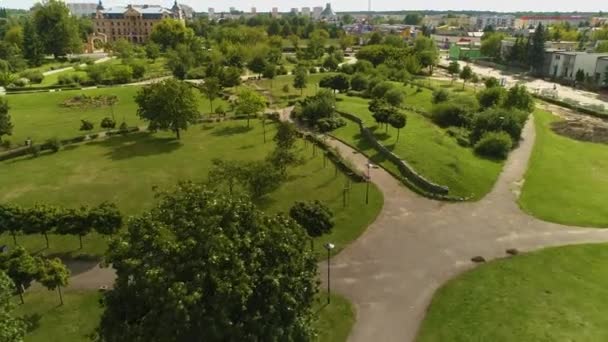 位于波兰市中心的Wladyslawa Lokietka Wloclawek公园 高质量的4K镜头 — 图库视频影像