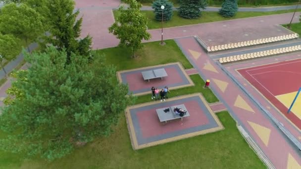 Playground Lomza Plac Zabaw Aerial View Poland Dalam Bahasa Inggris — Stok Video