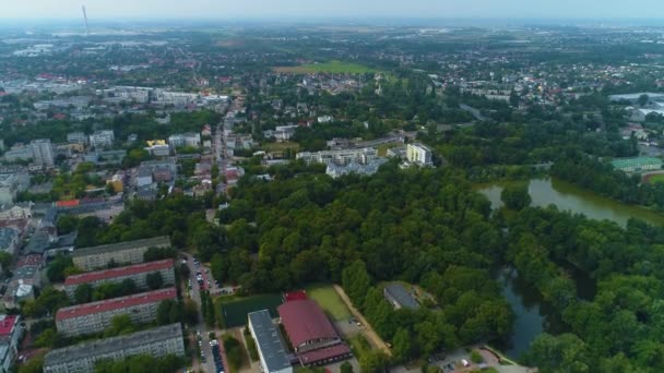 风景池Pruszkow Fontanna Stawy Potulickich Aerial View Poland 高质量的4K镜头 — 图库视频影像