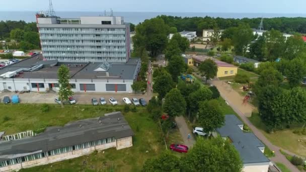 Sanatoryum Dabki Havacılık Görünümü Polonya Yüksek Kalite Görüntü — Stok video
