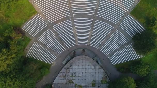 Amphitheater Stargard Amfiteatr Park Chrobrego Aerial View Poland 高质量的4K镜头 — 图库视频影像