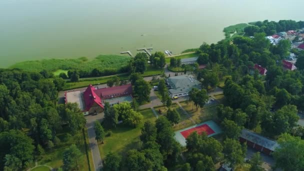 Schöne Landschaft Jamno See Apartments Mielno Luftaufnahme Polen Hochwertiges Filmmaterial — Stockvideo