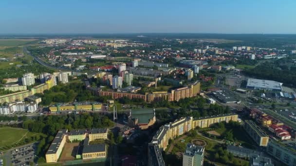 美しい景観住宅不動産Lubin Krajobraz Osiedle Airial View Poland 高品質4K映像 — ストック動画