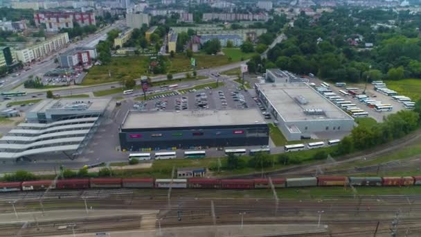 Εμπορικό Κέντρο Bialystok Park Handlowy Aerial View Poland Υψηλής Ποιότητας — Αρχείο Βίντεο