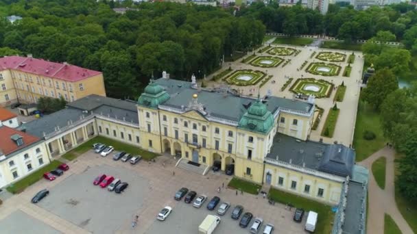 Palác Branickich Bialystok Barokní Palác Letecký Pohled Polsko Vysoce Kvalitní — Stock video
