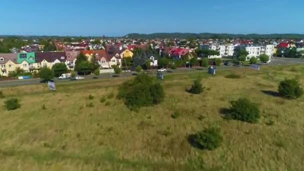全景分离房屋Rumia Domy Jednorodzinne Aerial View波兰 高质量的4K镜头 — 图库视频影像