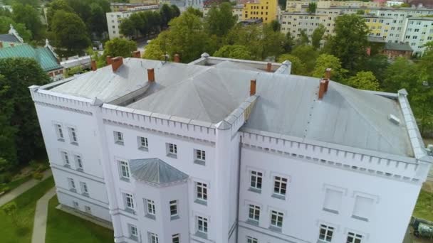 폴란드 고등학교 Slupsk Liceum Krzywoustego Aerial View 폴란드 고품질 — 비디오