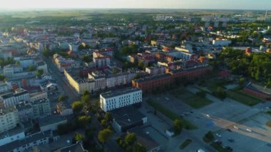 Güzel manzara Gniezno Krajobraz Hava Manzarası Polonya. Yüksek kalite 4k görüntü