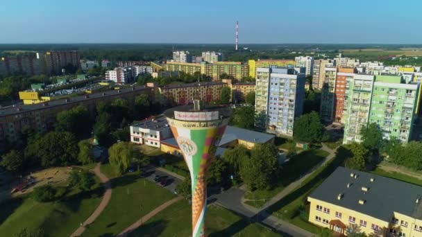 Climbing Center Cup Lubin Kielich Przylesie Aerial View Poland Vysoce — Stock video