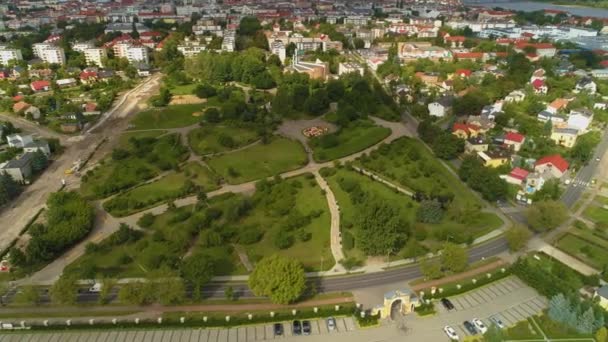 位于波兰市中心的Wladyslawa Lokietka Wloclawek公园 高质量的4K镜头 — 图库视频影像