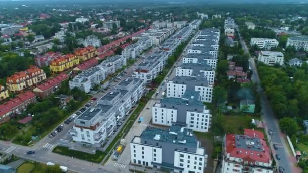 Mooie Appartementen Estate Piaseczno Apartamenty Osiedle Aerial View Polen Hoge — Stockvideo