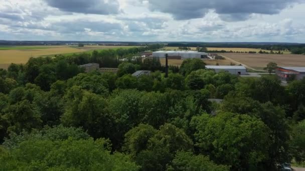 Indah Landscape Oslonino Piekny Krajobraz Pemandangan Udara Polandia Rekaman Berkualitas — Stok Video