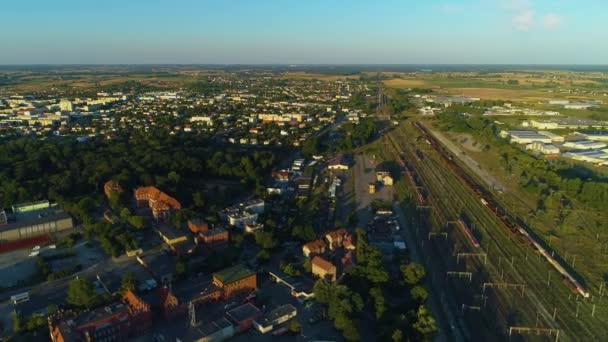 Güzel Manzara Gniezno Krajobraz Hava Manzarası Polonya Yüksek Kalite Görüntü — Stok video