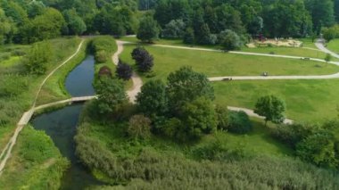 Kare Skwer Pruszkowiacy Pruszkow Hava Görüntüsü Polonya. Yüksek kalite 4k görüntü