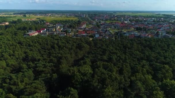 美丽的风景Leba Piekny Krajobraz Aerial View Poland 高质量的4K镜头 — 图库视频影像