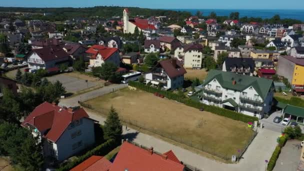 Γήπεδο Ποδοσφαίρου Chlapowo Boisko Aerial View Πολωνία Υψηλής Ποιότητας Πλάνα — Αρχείο Βίντεο