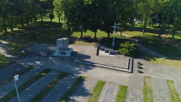 纪念公园Rumia Park Pamieci Pomnik Aerial View Poland 高质量的4K镜头 — 图库视频影像