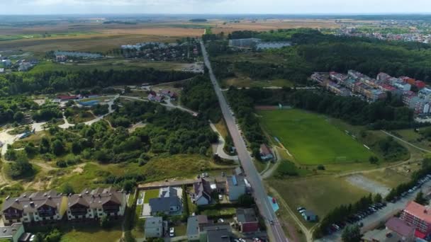 Schöne Landschaft Wladyslawowo Piekny Krajobraz Luftaufnahme Polen Hochwertiges Filmmaterial — Stockvideo