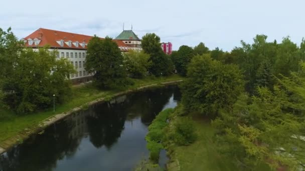 Park Island Pila Park Wyspie Brda River Aerial View Poland — Vídeo de Stock