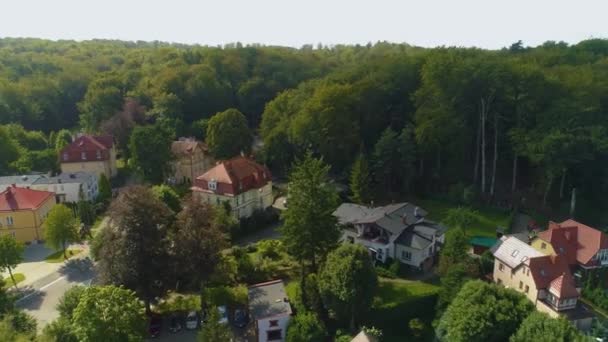 Hermoso Paisaje Bosque Montaña Wejherowo Krajobraz Las Aerial View Polonia — Vídeos de Stock