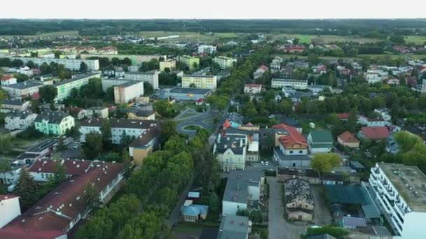 Rondo Beautiful Landscape Ciechocinek Piekny Krajobraz Aerial View Lengyelország Kiváló — Stock videók